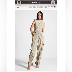 MANIERE DE VOIR women’s trouser/wrap waist coat set. 2 pieces.